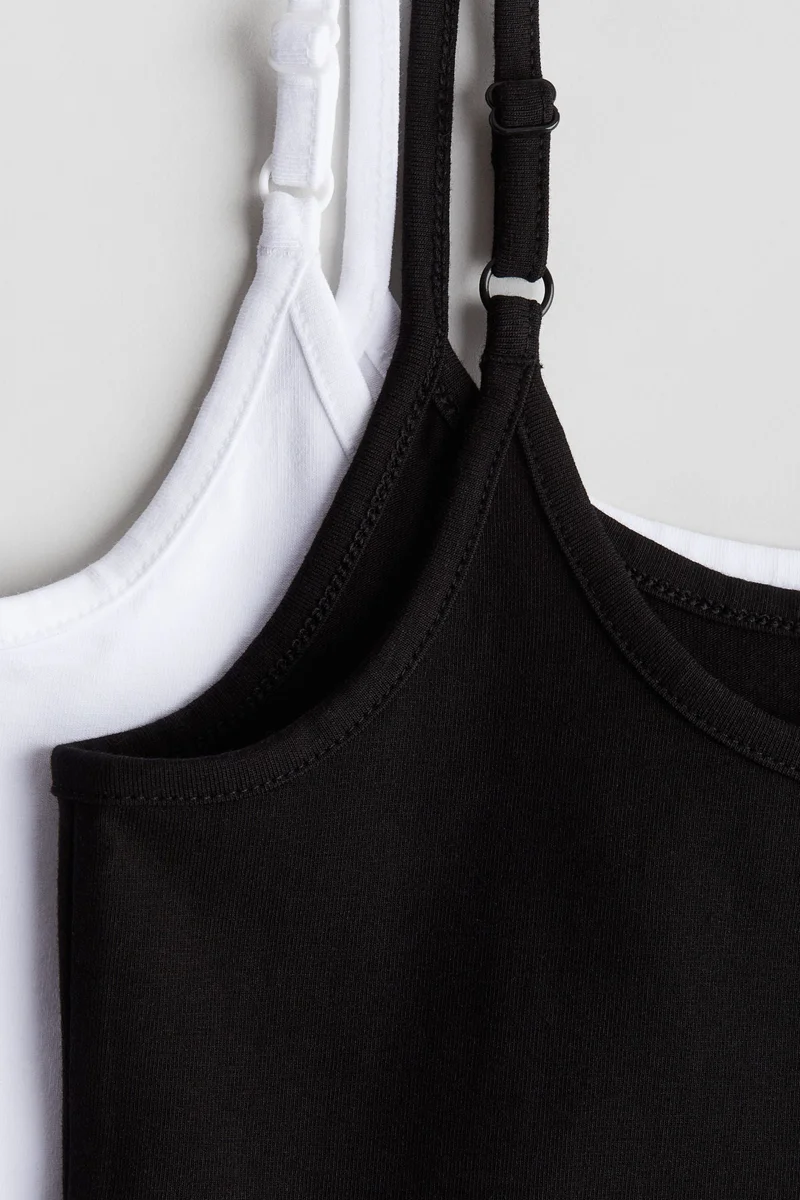 H&M 2-pack cotton strappy tops