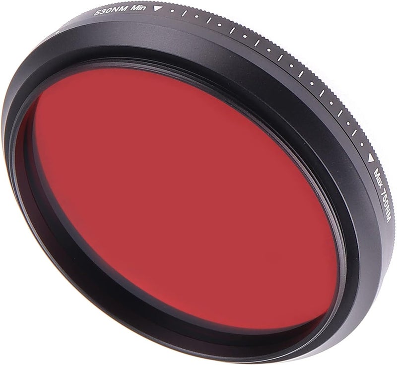 FocusFoto FOTGA 49mm All-in-One Adjustable Infrared IR Pass X-Ray Lens IR Filter, Variable from 530nm to 650nm 680nm 720nm 750nm Optical Glass - Image 4
