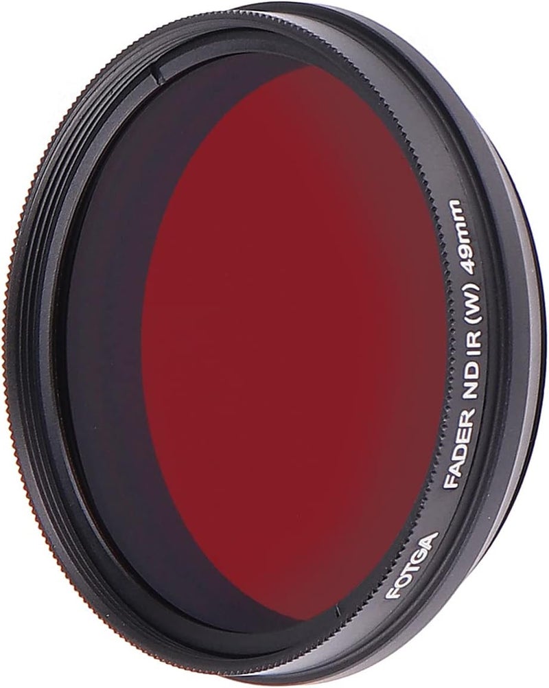 FocusFoto FOTGA 49mm All-in-One Adjustable Infrared IR Pass X-Ray Lens IR Filter, Variable from 530nm to 650nm 680nm 720nm 750nm Optical Glass - Image 1