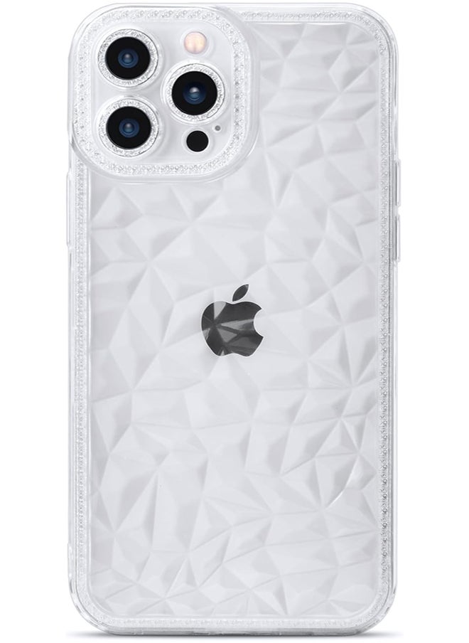 Generic - Iphone 12 Pro Max Luxury Glitter Diamond Transparent Case For iPhone 12 Pro Max Shockproof Silicone Bumper Case - Clear - Image 1
