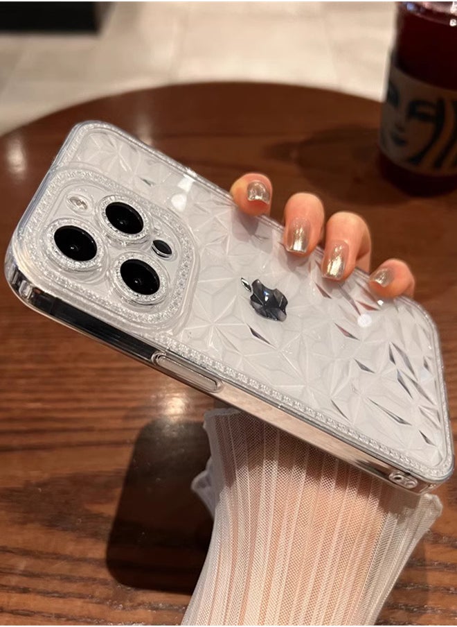 Generic - Iphone 12 Pro Max Luxury Glitter Diamond Transparent Case For iPhone 12 Pro Max Shockproof Silicone Bumper Case - Clear - Image 1