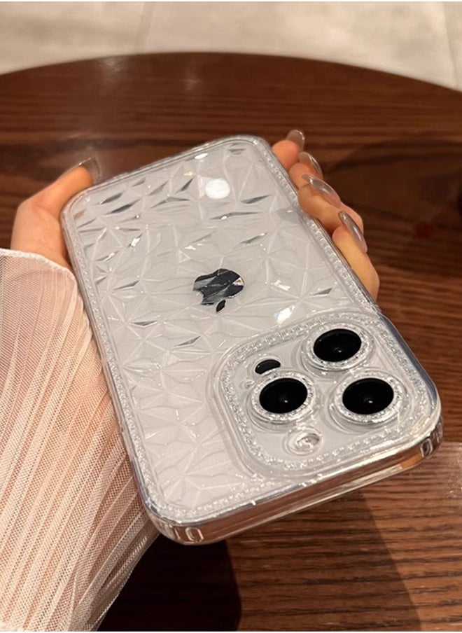 Generic - Iphone 12 Pro Max Luxury Glitter Diamond Transparent Case For iPhone 12 Pro Max Shockproof Silicone Bumper Case - Clear - Image 1