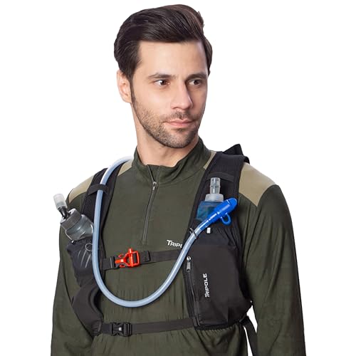 Tripole Voir Hydration Bag and Backpack for Trail Running and Cycling | 5 litres | Without Bladder (Black) - Image 2