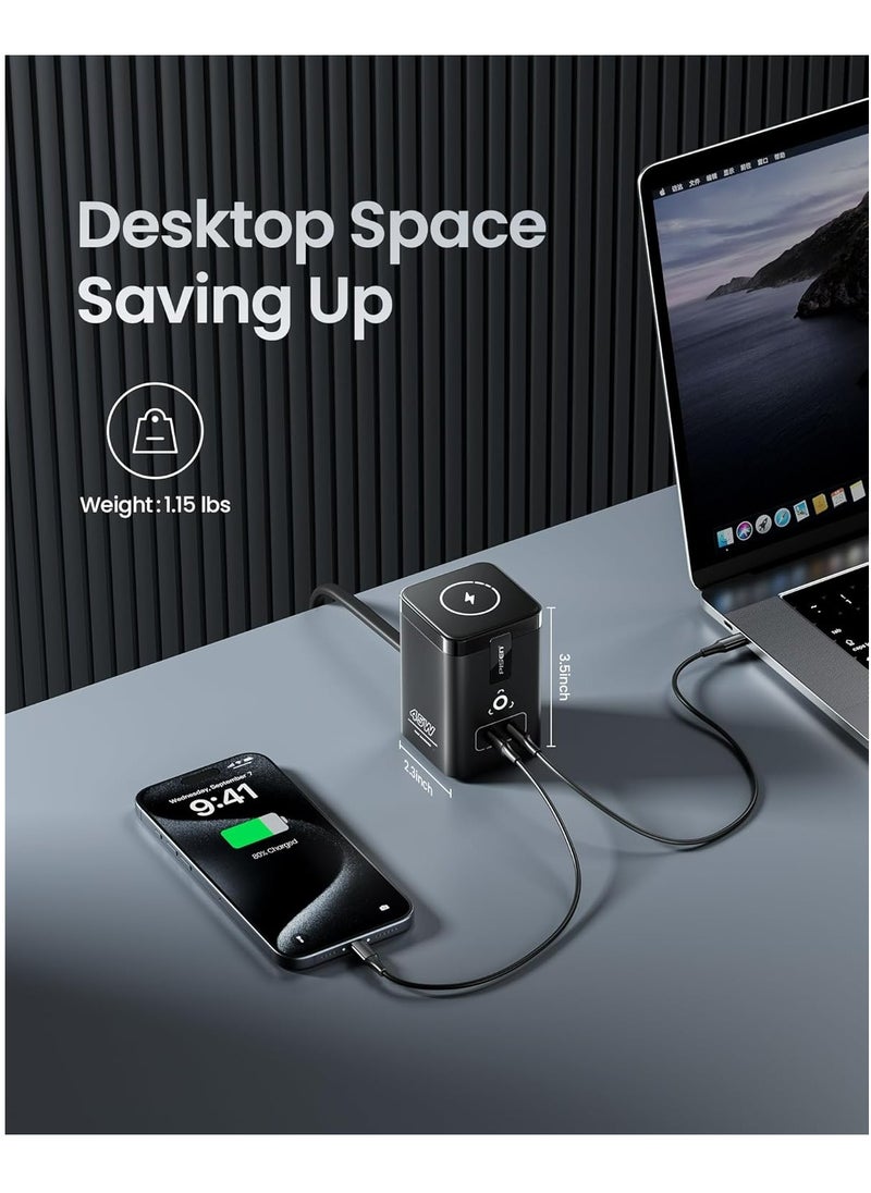 Pisen - 45W Gan Fast 4 in 1 Magnetic Wireless Charging Station for Multiple Devices Portable Charger Stand For iPhone 16/15/14/13 Samsung S24/S23 Macbooks iwatches and Airpods 45W USB C Output & 15W Wireless Charging Included 1.2M Power Cable - Image 1