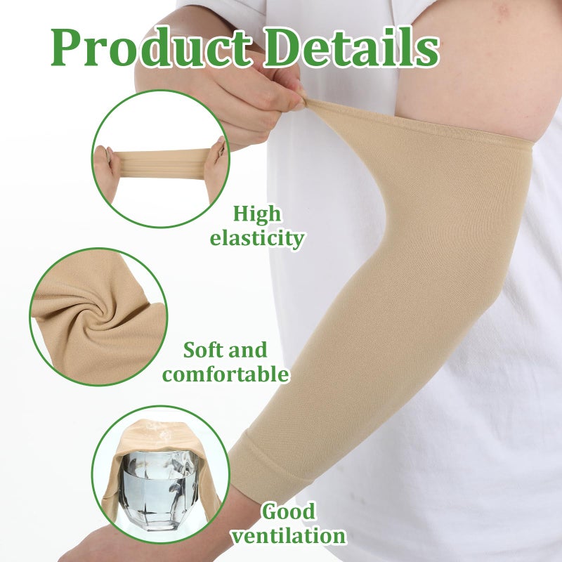 Aeaocvo 2 Pairs Tattoo Cover Up Sleeve Forearm Sleeves for Women, Forearm Compression Protective Sleeve Arm Sleeves for Women Men - Image 3