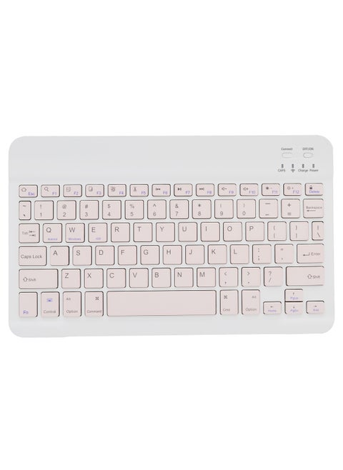 Wireless Bluetooth Rechargeable Keyboard, Multi-Device Universal Bluetooth Keyboard, Portable Keyboard, Suitable for iOS Android, Windows iPad, Tablets MacBook (Pink)