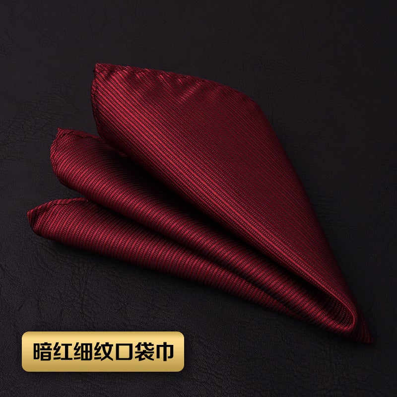 Men'S Suit Pocket Scarf Solid Color Suit Black Red Blue Business Wedding Handkerchief Small Square Scarf Breast Scarf Accessories - Image 1