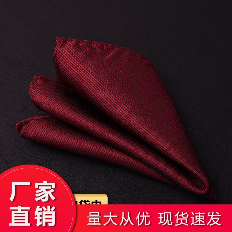Men'S Suit Pocket Scarf Solid Color Suit Black Red Blue Business Wedding Handkerchief Small Square Scarf Breast Scarf Accessories - Image 2