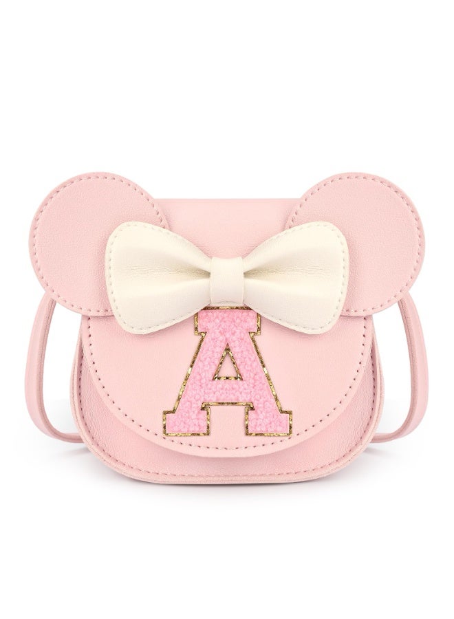 Toddler Purse for Girls Age 3-8, Pink Letter A Toy Birthday Gift | Crossbody bag toys for baby - Princess Wallet Gifts 1 2 3 4 5 6 7 8 Year Old Easter and Christmas Basket Stuffers - Image 1