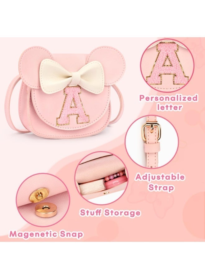 Toddler Purse for Girls Age 3-8, Pink Letter A Toy Birthday Gift | Crossbody bag toys for baby - Princess Wallet Gifts 1 2 3 4 5 6 7 8 Year Old Easter and Christmas Basket Stuffers - Image 3