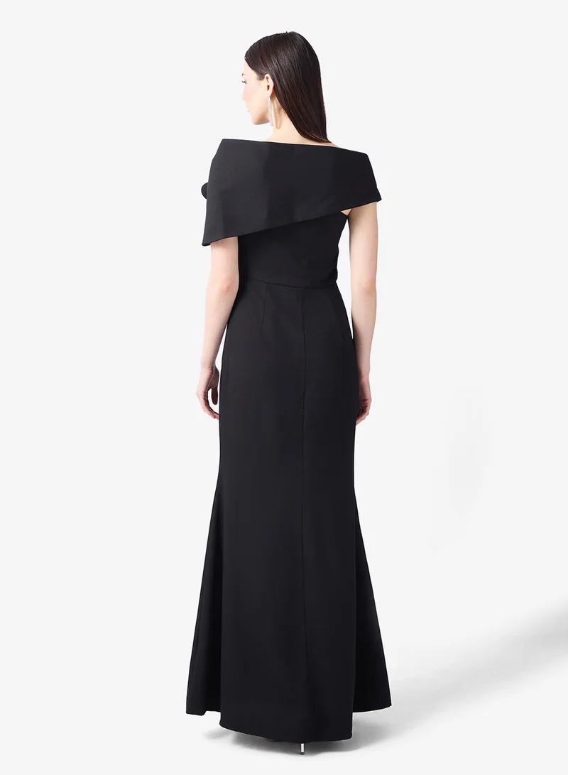 Namshi x Bardot 3D Floral Detail A Line Dress