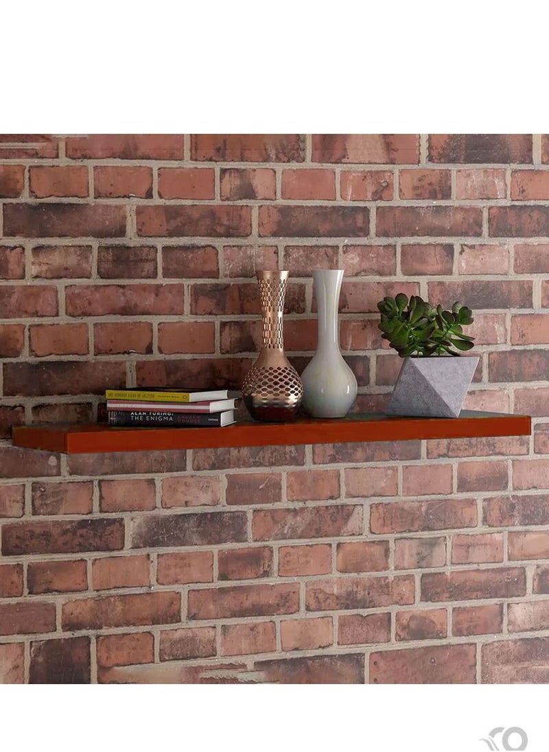 co arma - Wood floating wall shelf red  60 cm - Image 1