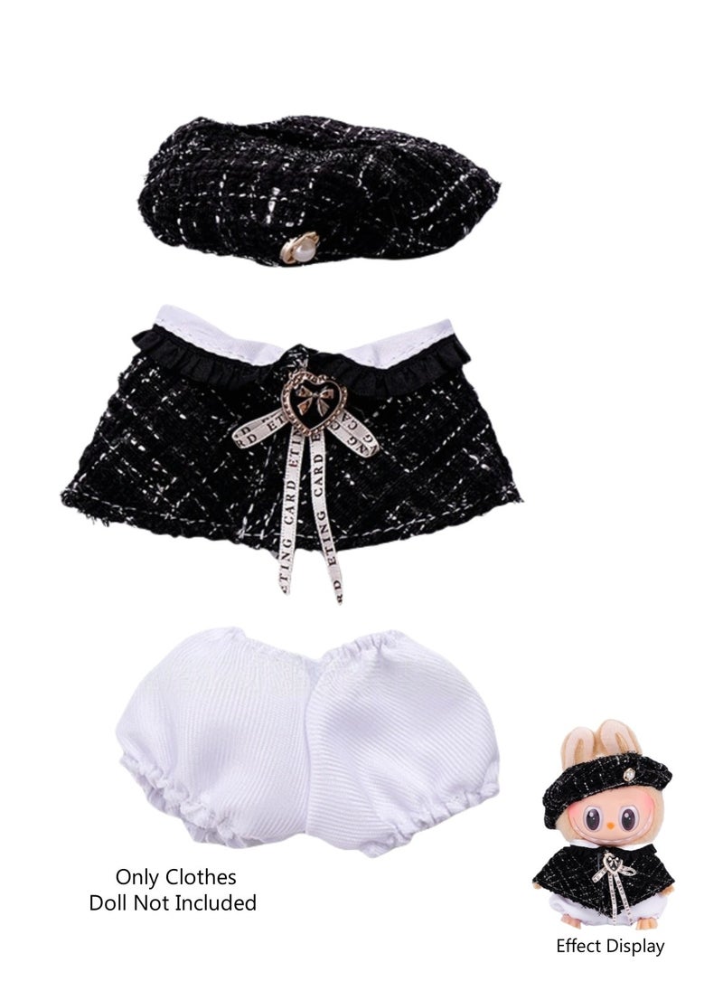 LABUBU 3-Piece Clothes for Labubu Outfit, Exquisite Accessories for Labubu,Cute Clothes Set for 17 cm Labubu Accessories,Labubu Clothes 