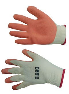 Woven glove with an insulating rubber design for gardening, construction and cleaning works