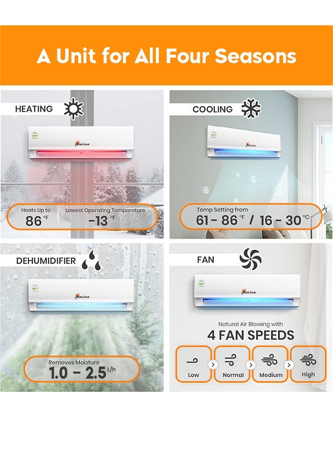 ماكسيما مكيف هواء ماكسيما إنفرتر عالي الكفاءة 2 طن بجهد 48 فولت - Image 2