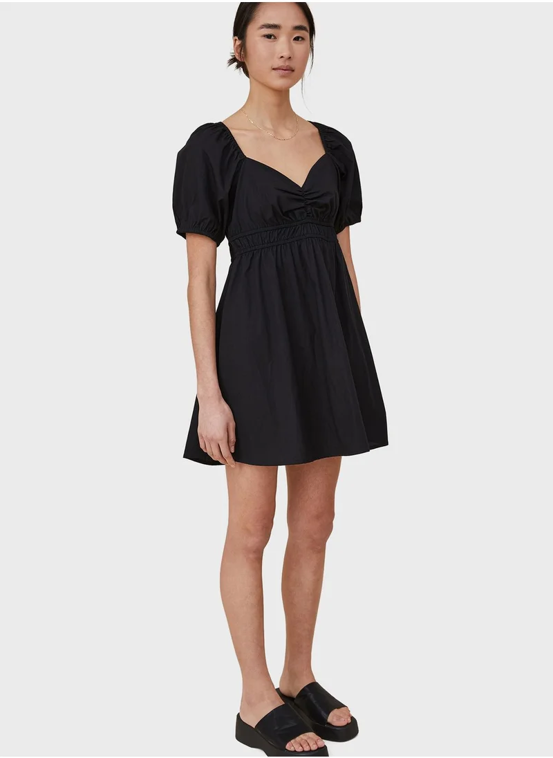 Cotton On Sweetheart Neck Puff Sleeve Dress