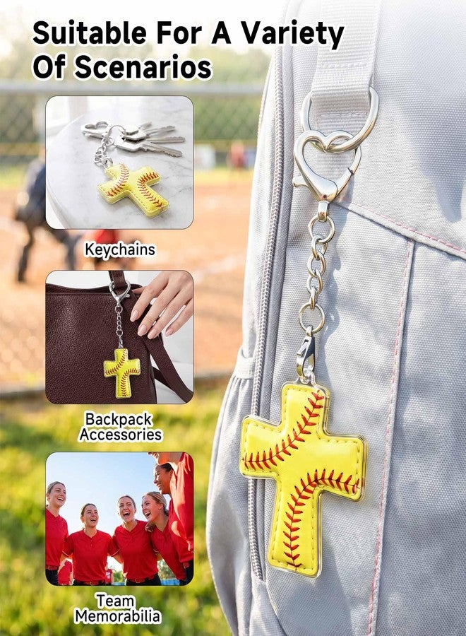 ZEARPT Softball Pocket Cross with Verse Card, Acrylic Christian Encouragement Gift for Softball Players Girls Teens Coaches Team Members, Faith Reminder for Game Day Team Gifts Athlete Keepsake - Image 4