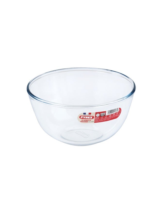 Pyrex Glass Mixing Bowl 2L , Borosilicate Heat Resistant, Microwave, Oven, Fridge & Freezer Safe, Stackable Space-Saving Kitchen Bowl for Mixing, Serving & Storage Clear 2cm - Image 2