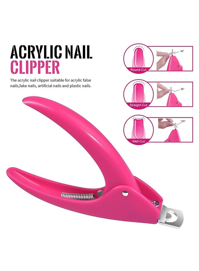 DUNISO 500Pcs Full Cover Clear False Nail Tips Set Long Fake Acrylic Nail Kit with Nail Clipper, Polishing Strip, Nail Files, Nail Buffer and Cuticle Fork 10 Sizes Pre Shaped Extend Nails Full Cover Set with Storage Box for Beginner and Professional Home Salon DIY - Image 5