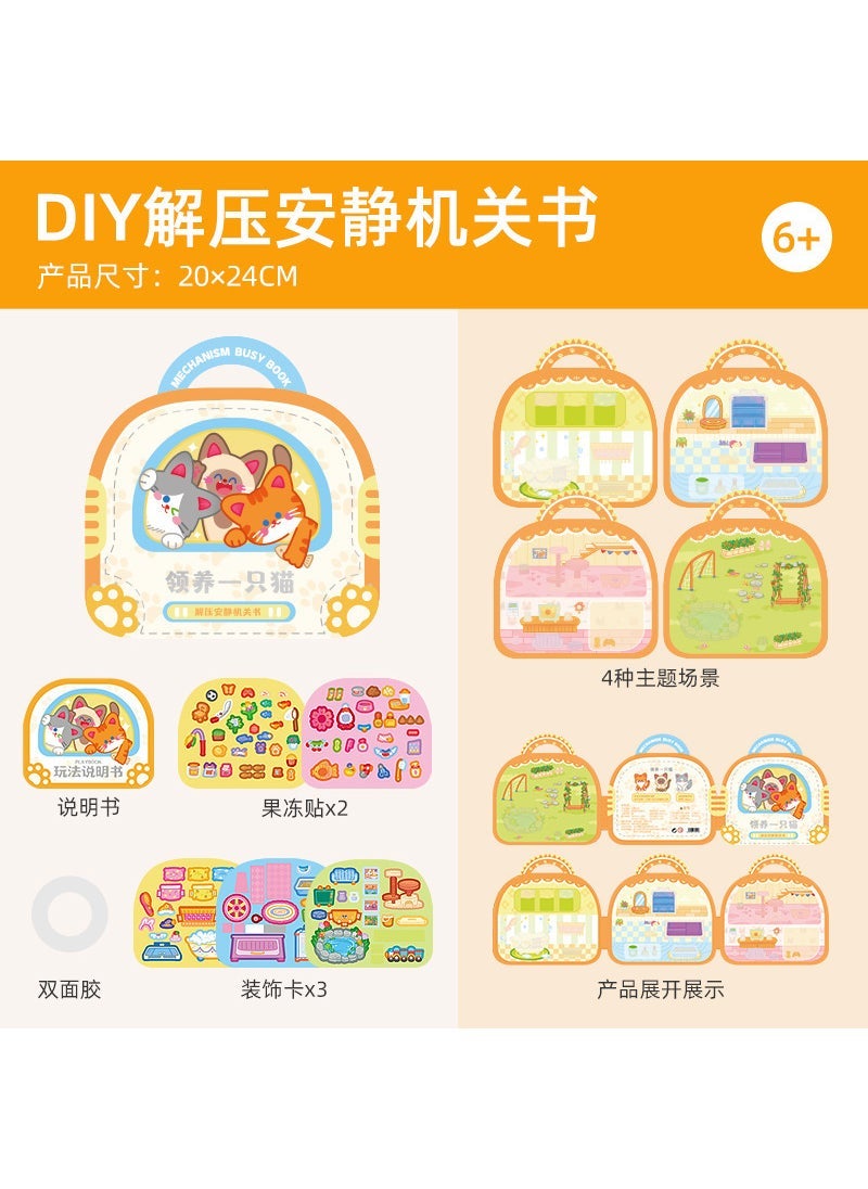 Mini Milk Tea Cup DIY Kit for Girls Mr. Toy DIY Mechanism Quiet Book-Live a Cat 