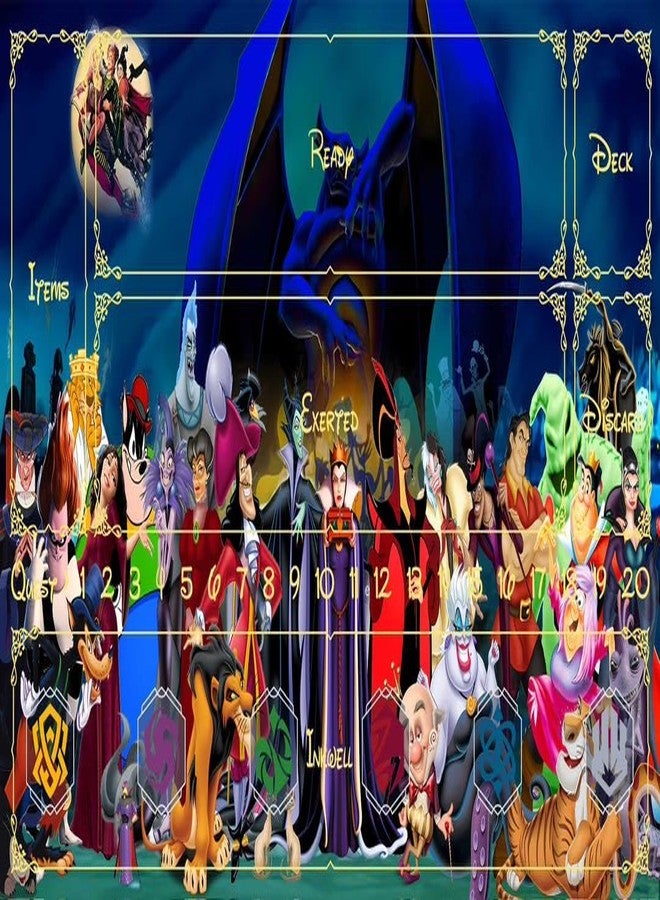 MTG Decks & More Premium Collection Playmat Compatible with Disney Lorcana TCG - Disney Villains!