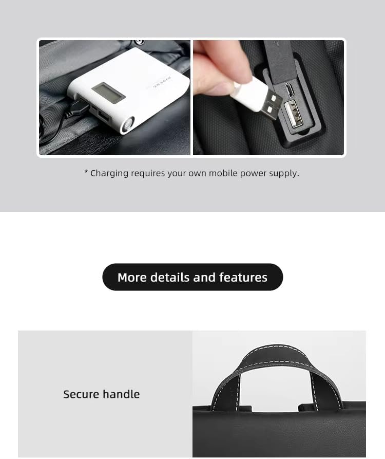 Mobcos Waterproof Laptop Backpack with USB Charging Port for Men & Women – Slim Anti-Theft Business Travel Backpack Fits Laptop, Lightweight College School Bag Large Capacity - Image 5