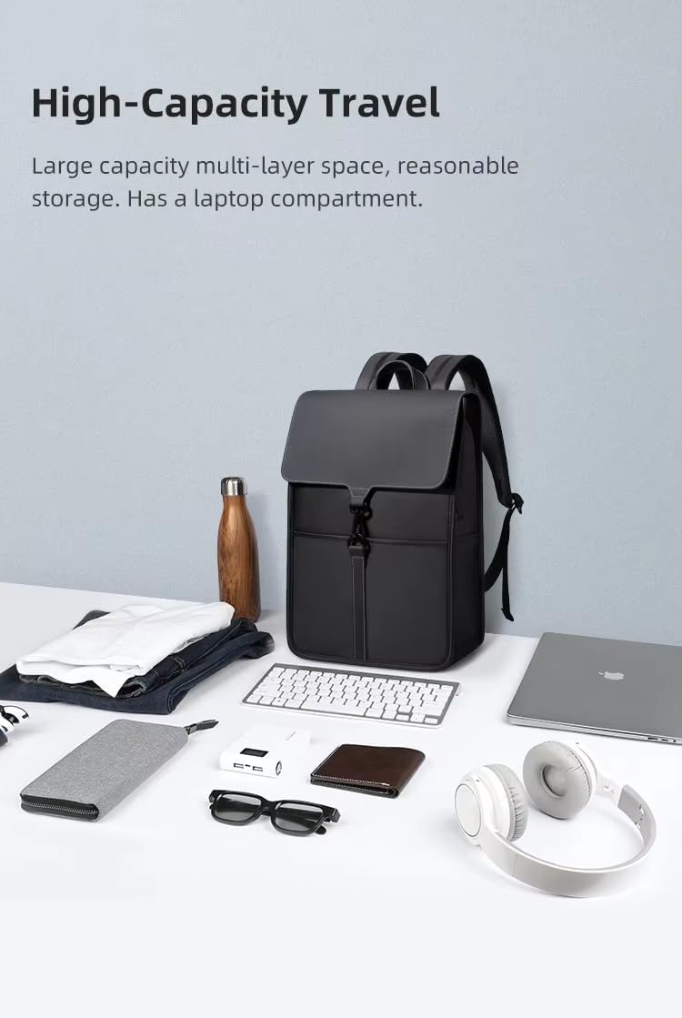 Mobcos Waterproof Laptop Backpack with USB Charging Port for Men & Women – Slim Anti-Theft Business Travel Backpack Fits Laptop, Lightweight College School Bag Large Capacity - Image 3