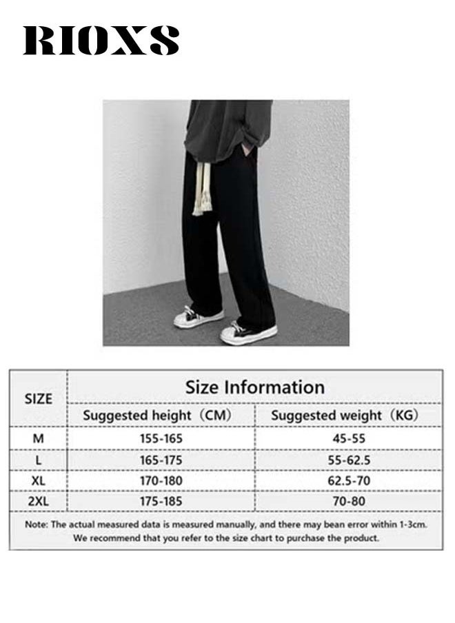 RIOXS Men's Classic Sports Sweatpants, Elastic Waist Drawstring Casual Trousers, Comfortable Lounge Jogger with Side Pockets, Athletic Drawstring Open Bottom Pants, Suitable for Leisure and Outdoor Activities  - Image 5