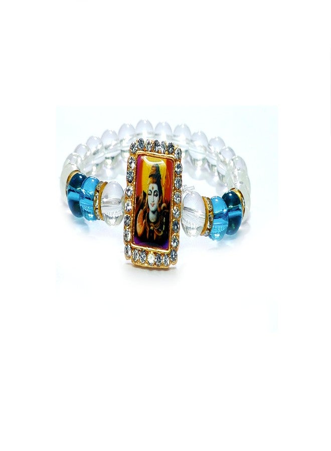 ASTROGHAR Shiv Ji Bholenath White Crystal Bracelet For Men and Women - Image 3
