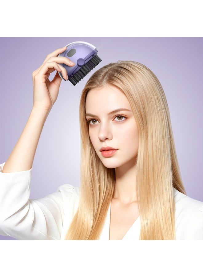 Mini Cordless Hair Straightener Comb, Portable Rechargeable Heated Hair Brush with LCD Display, 3 Heat Levels, Anti-Scald Teeth Hair Straightening Brush for Smooth Frizz-Free Hair, Lightweight & Mini Carry For Travel & Daily Use - Image 2