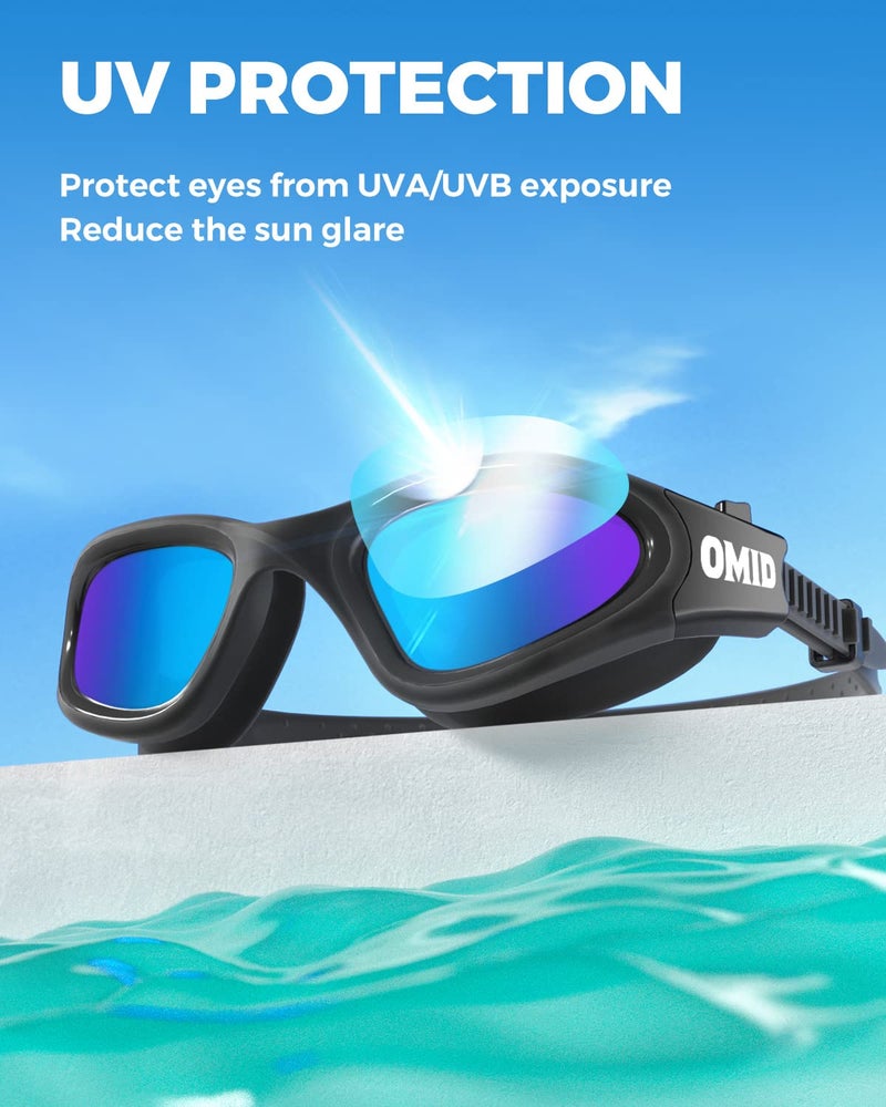 OMID Swim Goggles, P2 Polarized Swimming Goggles for Men Anti-fog Goggles Swimming for Adult Women - Image 3
