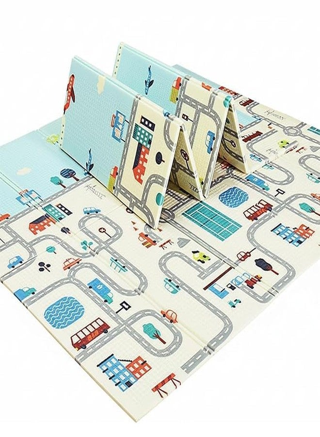 Metreno Baby Play Mat for 0 to 5 Years, Extra Large Reversible Baby Play Mat, BPA Free Learning & Crawling Foldable Foam Mat (6.5x5 ft, 0.6cm Thick) Double Side Waterproof Floor Mat for Kids - Image 1