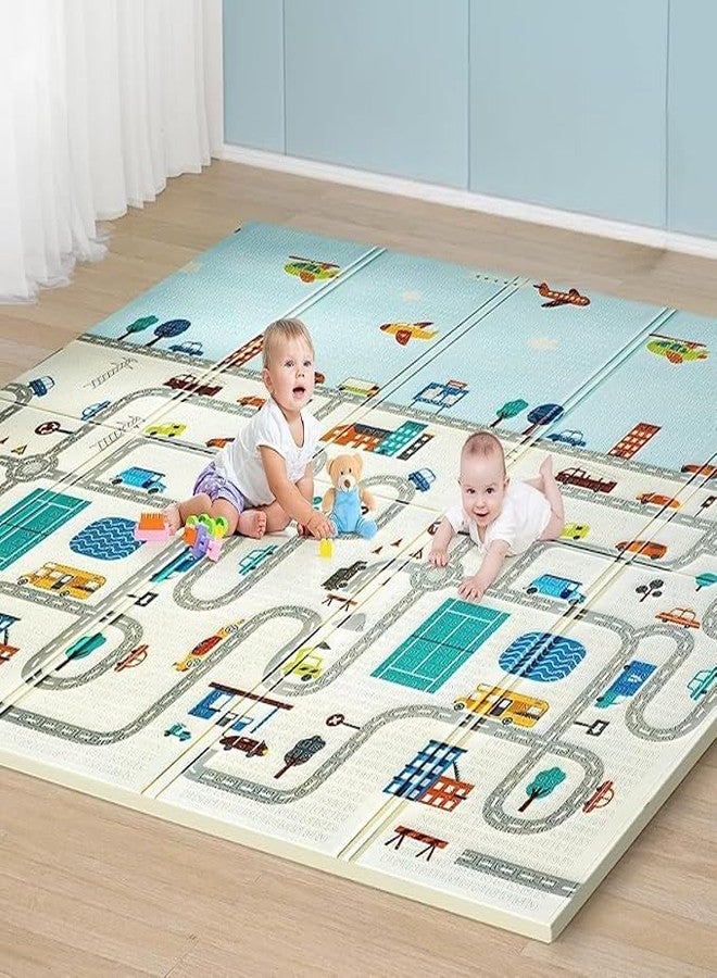Metreno Baby Play Mat for 0 to 5 Years, Extra Large Reversible Baby Play Mat, BPA Free Learning & Crawling Foldable Foam Mat (6.5x5 ft, 0.6cm Thick) Double Side Waterproof Floor Mat for Kids - Image 2