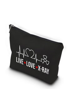 WCGXKO X-ray Tech Gift Live Love X-Ray Zipper Pouch Makeup Bag Radiology Tech Graduation Gift (Live Love X-Ray)  - Image 1