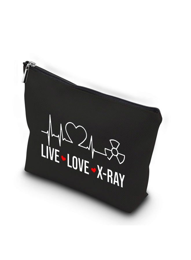 WCGXKO X-ray Tech Gift Live Love X-Ray Zipper Pouch Makeup Bag Radiology Tech Graduation Gift (Live Love X-Ray) - Image 1
