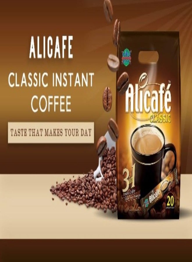 Alicafe Classic Coffee- Instant Coffee 3 In 1 (Ground Coffee Premix) 400Gm (20Gm Sachets X 20) - Image 2