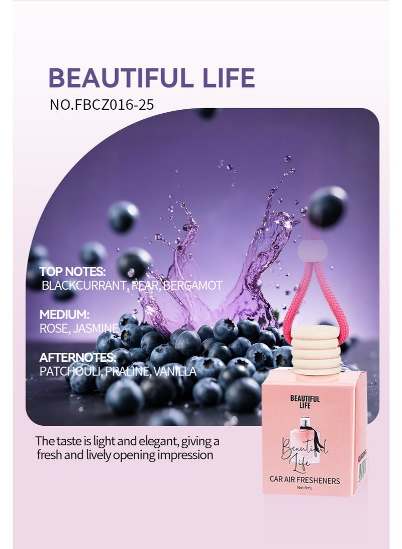 FORMBO Car Fragrance Car Interior Perfume Pendant Car Supplies Fresh Air-Beautiful Life - Image 2