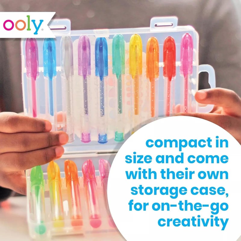 Ooly Scented Mini Doodlers Gel Set of 20 Pens - 20 Mini Glitter, Neon and Pastel Scented Gel Pens for Kids and Adults, Art and Stationery Supplies - Image 5
