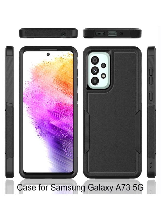 سامسونج غالاكسي A73 5G حالة الهاتف المحمول للركاب ، 2 في 1 تعزيز حماية ضد الصدمات ، غالاكسي A7 5G الأسود حالة الثقيلة - Image 1