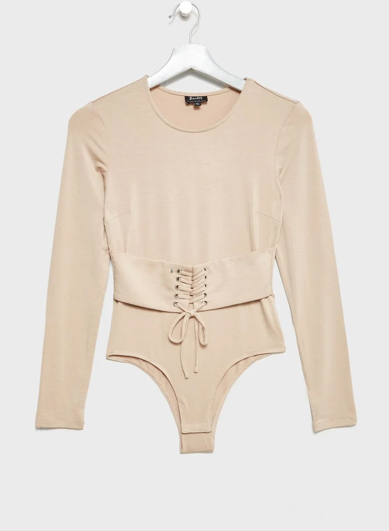 Bardot Lace Up Waist Band Body