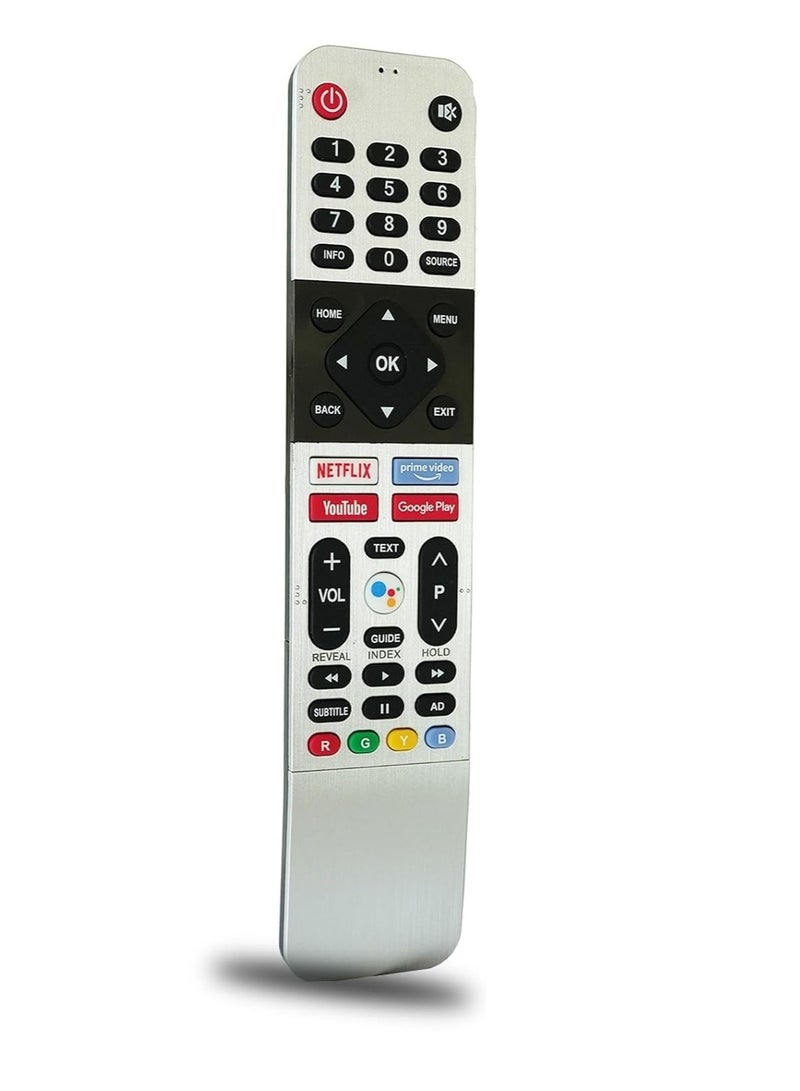 PopZa Voice Universal Replacement Remote Control for Android Smart TVs 50UC6200, 43UB5500, 43UB5550, 43UB5560, 50UB5500, 50UB5550, 50UB5560 – Featuring Voice Control, Easy Pairing, Long-Range Signal, Ergonomic Design with Comprehensive Button Layout for Seamless Navigation, Effortless Setup, and Enhanced Home Entertainment - Image 1