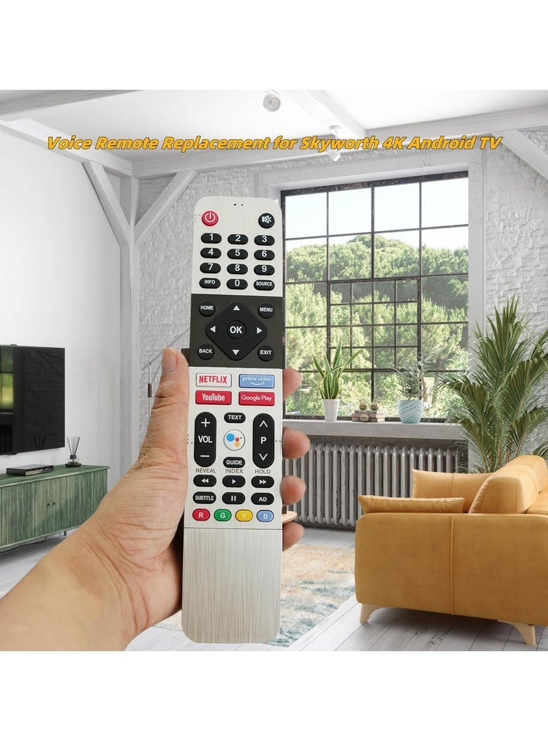 PopZa Voice Universal Replacement Remote Control for Android Smart TVs 50UC6200, 43UB5500, 43UB5550, 43UB5560, 50UB5500, 50UB5550, 50UB5560 – Featuring Voice Control, Easy Pairing, Long-Range Signal, Ergonomic Design with Comprehensive Button Layout for Seamless Navigation, Effortless Setup, and Enhanced Home Entertainment - Image 3