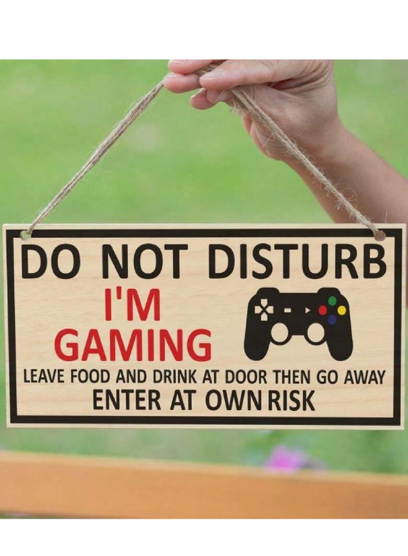 971ميديا علامة خشبية لعدم الإزعاج للألعاب - Image 2