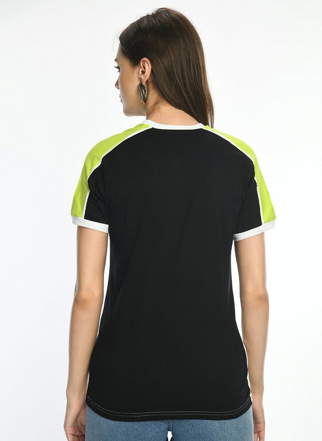 Pretilly Colourblocked Cotton T-Shirt for Women - Image 5