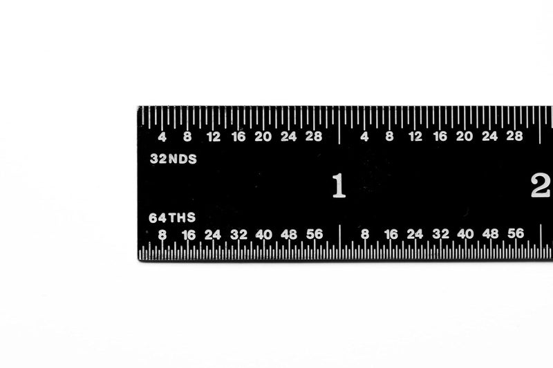 PEC TOOLS 161-018EZ, 18 Inch Flexible Ruler, 16R (32nds, 64ths, 50 THS, 100ths),Made in US, Stainless Steel, Black Chrome - Image 2