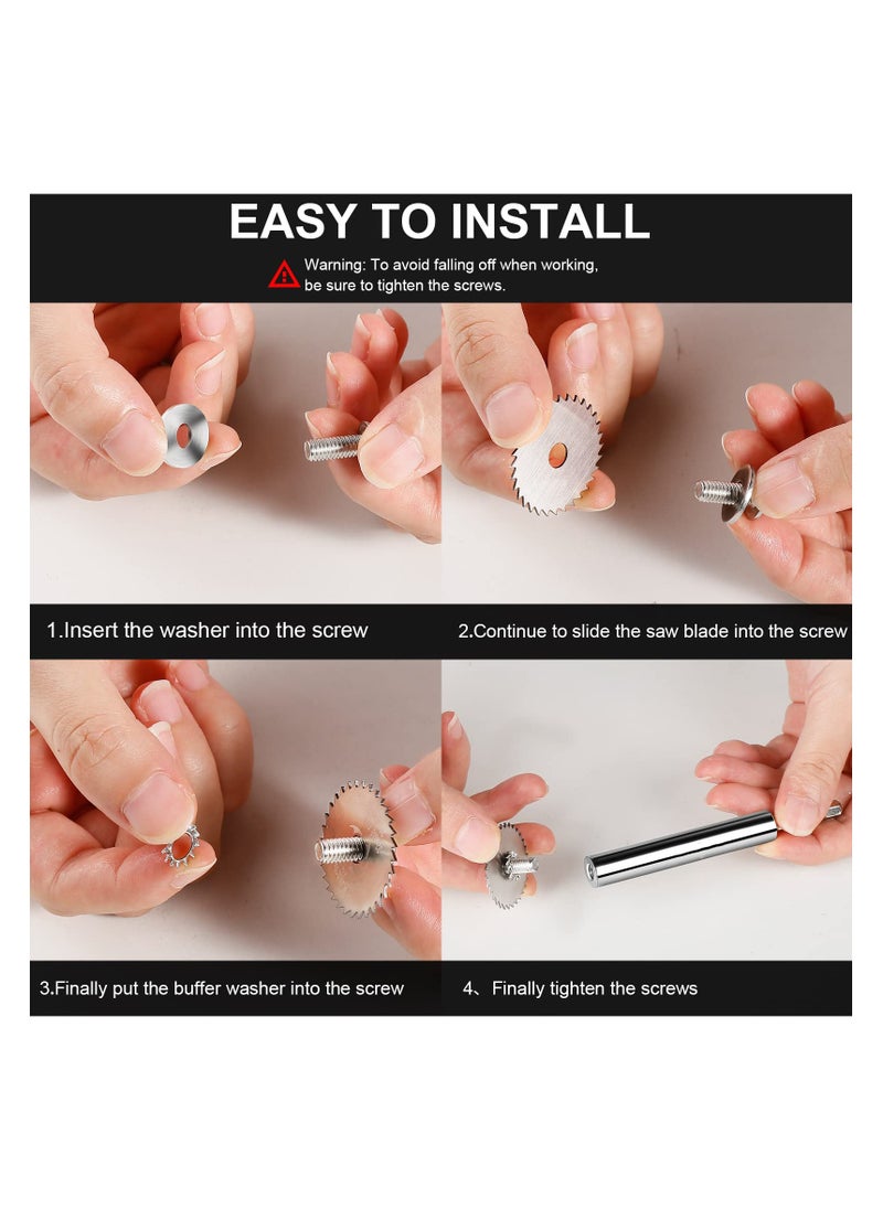 SYOSI PVC Pipe Inside Cutter, with 1/4" Hex Shank, Plumbing Internal Plastic ABS Pipe Cutter, 1-1/4" & 1-3/4" Or Larger Diameter, with Wire Saw for Indoor Outdoor Pipe Improvement (4Pcs Saw Blades)  - Image 2