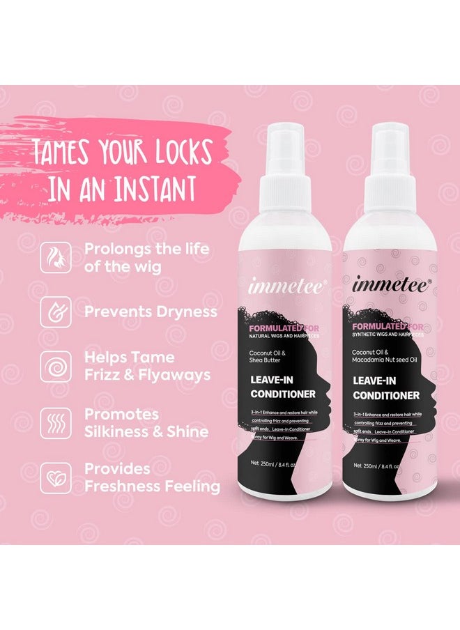 Immetee immetee Wig Spray, Hair Conditioner Spray for Wig, Weave & Braid, 8.4 Fl Oz (Formulated for Natural Wigs)  - Image 3