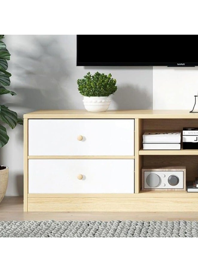 Generic Modern TV Cabinet TV Table Home Bedroom TV Stand with Open Shelves & Drawers Television Table for TVs Up to 55'' TV Desk Unit for Entertainment,Gaming Device - Image 3