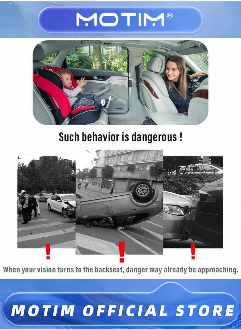 Motim Baby Car Mirror Rear Facing Suction Cup HD Wide Angle Convex Mirror Car Rearview Mirrors with 360° Adjustable Essential Interior Accessories Baby Mirrors  - Image 2