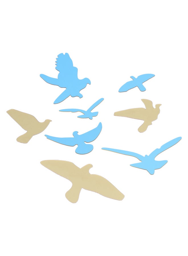 Bird Shape Mirror Wall Sticker DIY Wall Decals for Living Room Bedroom DecorationGold - Image 5